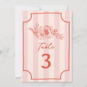 ボタニカルフローラピストライプンク結婚ズ 招待状 (裏面)