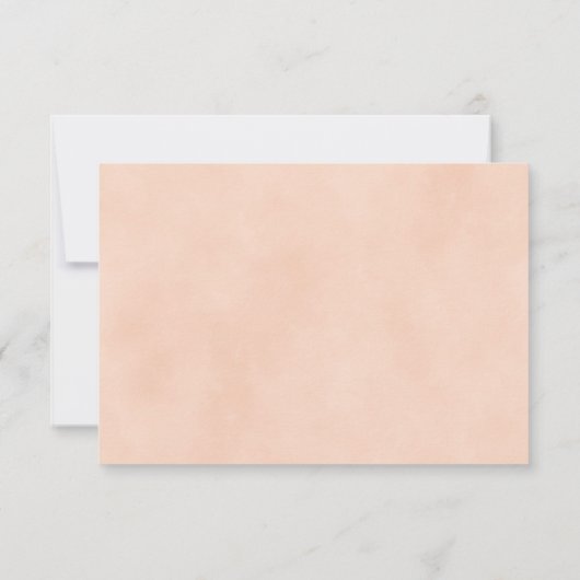 ボタニカルフローラピンクウォーターカラーエレガントな結婚式 出欠カード (裏面)