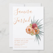 ボタニカルフローラピーチハンドウォーター結婚カラー カード (正面)