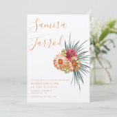 ボタニカルフローラピーチハンドウォーター結婚カラー カード (スタンド正面)