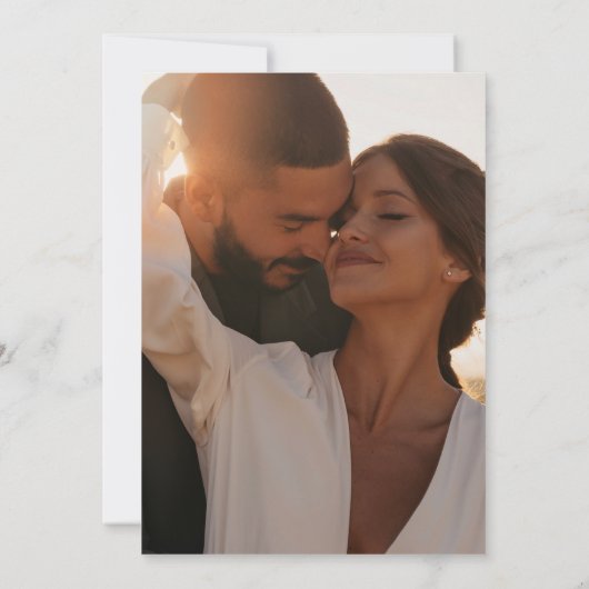 ボタニカルフローラフォトテラコッタ結婚ズ 招待状 (裏面)