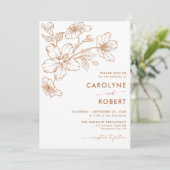ボタニカルフローラフォト結婚式招待状 招待状 (スタンド正面)