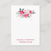 ボタニカルフローラブティックジュエリーイヤリングディスプレイ 名刺 (正面)