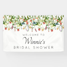 ボタニカルフローラブライダルシャワーバナー 横断幕