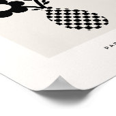 ボタニカルフローラブラック&ベージュ ポスター (角)