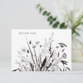 ボタニカルフローラブーケサンキューノート サンキューカード (スタンド正面)