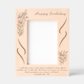 ボタニカルフローラブーケ誕生日聖なる聖書の詩 レーザー彫刻フレーム (正面)