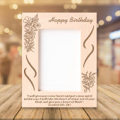 ボタニカルフローラブーケ誕生日聖なる聖書の詩 レーザー彫刻フレーム