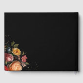 ボタニカルフローラムーディヴィンテージウェディングブラック ゲストブック (裏面)