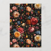 ボタニカルフローラムーディヴィンテージウェディングメニュー メニュー (裏面)