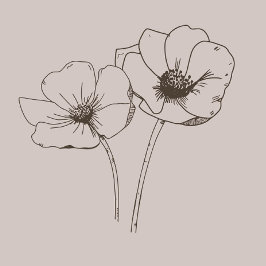 ボタニカルフローララインスケッチマザーズデイカード サンキューカード