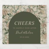 ボタニカルフローラヴィンテージ自然ガーデンアーチ応援 スパークリングワインラベル (シングルラベル)