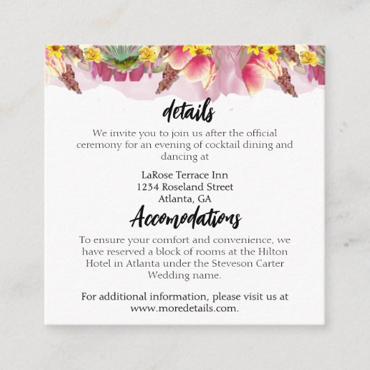 ボタニカルフローラ園 エンクロージャーカード (正面)