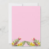 ボタニカルフローラ救ガーデンピンク – ザ・デイト 招待状 (裏面)