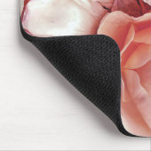 ボタニカルフローラ牡丹赤面ピンクローズ マウスパッド (コーナー)