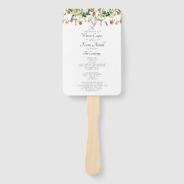 ボタニカルフローラ結婚式 プログラムハンドファン ハンドファン