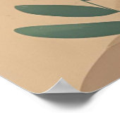 ボタニカルフロー – 抽象芸術自然自然トーン ポスター (角)