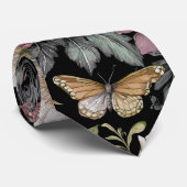 ボタニカルブラックフローラ ネクタイ (ロール)