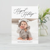 ボタニカルブラック&ホワイトで最も幸せな休日の写真 シーズンカード (スタンド正面)