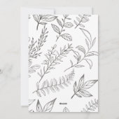 ボタニカルブラック&ホワイトで最も幸せな休日の写真 シーズンカード (裏面)