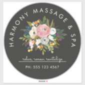 ボタニカルブリスエレガントフローラ曲線文字 |黒 シール (シート)