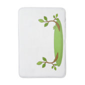 "ボタニカルブリスバスマット – 緑豊かなデザイン" バスマット (正面縦)