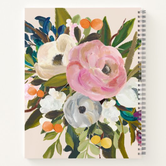 ボタニカルブリスビジネス |モダンフローラ |クリーム ノートブック (裏面)