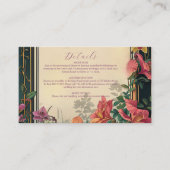 ボタニカルブリスワイルドフラワーアールヌーボー結婚ズ エンクロージャーカード (正面)