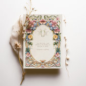 ボタニカルブリスワイルドフラワーアールヌーボー結婚ズ 招待状