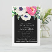 ボタニカルブリス白黒フローラブライダルシャワー 招待状 (スタンド正面)