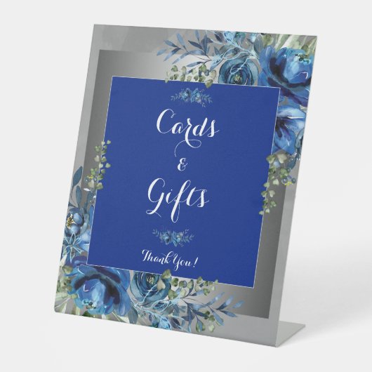 ボタニカルブリス：銀の注入ブライダルシャワー 台座サイン (正面)