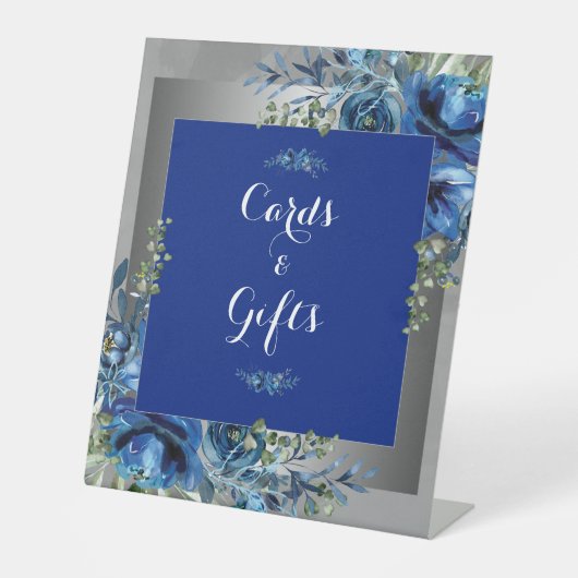 ボタニカルブリス：銀の注入ブライダルシャワー 台座サイン (正面)