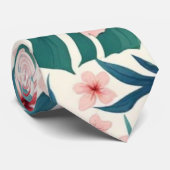 ボタニカルブリーズ – トロピカルフローラルパターンネックティ ネクタイ (ロール)