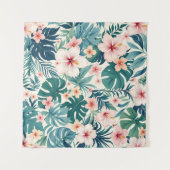 ボタニカルブリーズ – 熱帯フローラタペストリー タペストリー (正面(横))