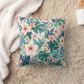ボタニカルブリーズ – 熱帯フローラ装飾薬 クッション (ブランケット)