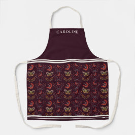 ボタニカルブルガンディーベリー&紅葉カスタム エプロン