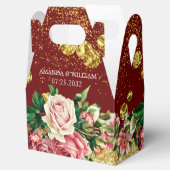 ボタニカルブルゴーニュエレガントな結婚式優待箱 フェイバーボックス (オープン)