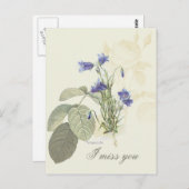 ボタニカルブルーカンパヌラ1 ポストカード (正面/裏面)