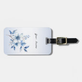 ボタニカルブルーフラワーズラゲッジタグ ラゲッジタグ (正面横)