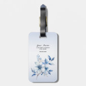 ボタニカルブルーフラワーズラゲッジタグ ラゲッジタグ (裏面縦)