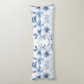 ボタニカルブルーフラワーズ抱き枕 ボディピロー (裏面 (縦))