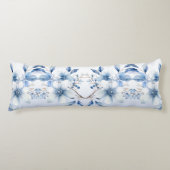 ボタニカルブルーフラワーズ抱き枕 ボディピロー (正面)