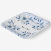 ボタニカルブルーフラワーズ紙プレート ペーパープレート (傾斜あり)