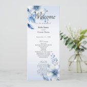 ボタニカルブルーフラワーズ結婚式 プログラム (スタンド正面)