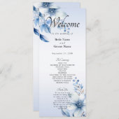 ボタニカルブルーフラワーズ結婚式 プログラム (正面/裏面)