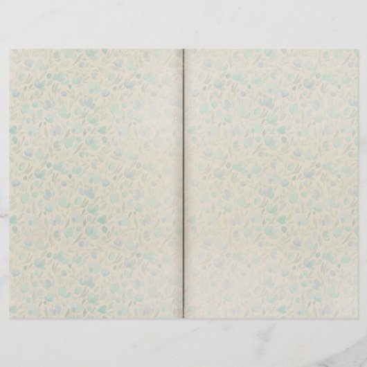 ボタニカルブルーフローラスクラップブックエフェメラ (裏面)