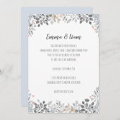 ボタニカルブルーフローラ結婚式招待状 招待状 (正面/裏面)
