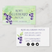 ボタニカルブルーベリーの名刺 名刺 (正面/裏面)