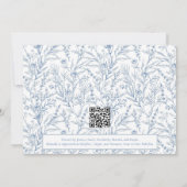 ボタニカルブルーライン描ベビーシャワー招待状 招待状 (裏面)