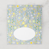 ボタニカルブルーワイルドフラワーフローラ プレイスカード (外部開封)